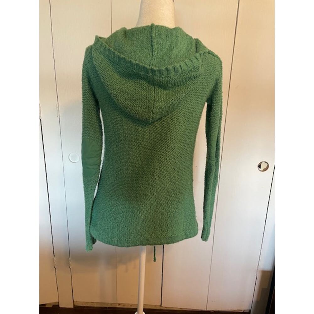 Old Navy Women's Size Medium Sweater Hoodie Green Cotton Blend - Picture 3 of 6